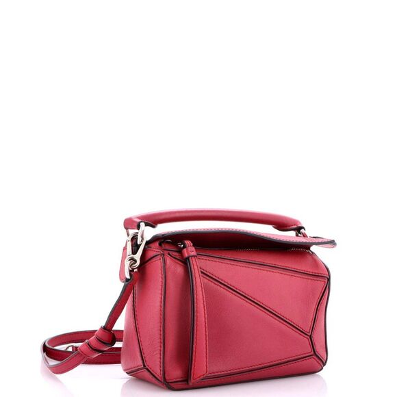 Loewe Puzzle Bag Leather Mini Red - Picture 2 of 6